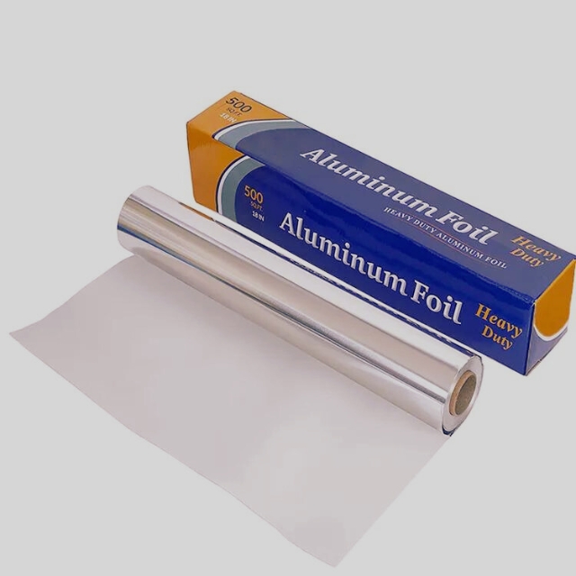 ม้วนฟอยล์อลูมิเนียม ฟอยล์สำหรับห่ออาหาร เกรดอาหาร ขนาด 35 ซม x 5/10/20 เมตร x 16 ไมครอน 