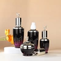 ขวดแก้วเครื่องสำอาง สไตล์ Luxury ก้นหนา ขวดเซรั่ม 40ml/100ml/120ml และกระปุกครีม 50g 