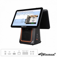 คอมพิวเตอร์ขายหน้าร้านทัชสกรีน 2 จอ 15.6 นิ้ว พร้อมเครื่องปริ้นใบเสร็จ 80 มม. 