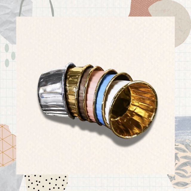 ถาดฟอยล์ อลูมิเนียม ถ้วยฟอยล์ไม่มีฝา ทรงกลม เกรดอาหาร  ขนาด 110 ml หลากสี 