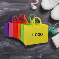 ถุงผ้าหูถือ ผ้าสปันบอนด์  ถุงผ้าพับได้ ขนาด 25*35/30*38/35*41 ซม. 