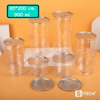 กระป๋องอาหารและขนม พร้อมฝาซีลและฝาพลาสติก 900 ml. SETECH รุ่น CFS-07 