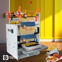 เครื่องซีลกล่องอาหาร ขนาด 14×14 cm กึ่งอัตโนมัติ SETECH รุ่น FMS-01 