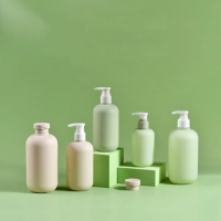 ขวดแชมพูพลาสติกแบบบีบ ขวดแชมพูแบบฝาเปิด ขวดแชมพู HDPE PCR 200ml/300ml/400ml 